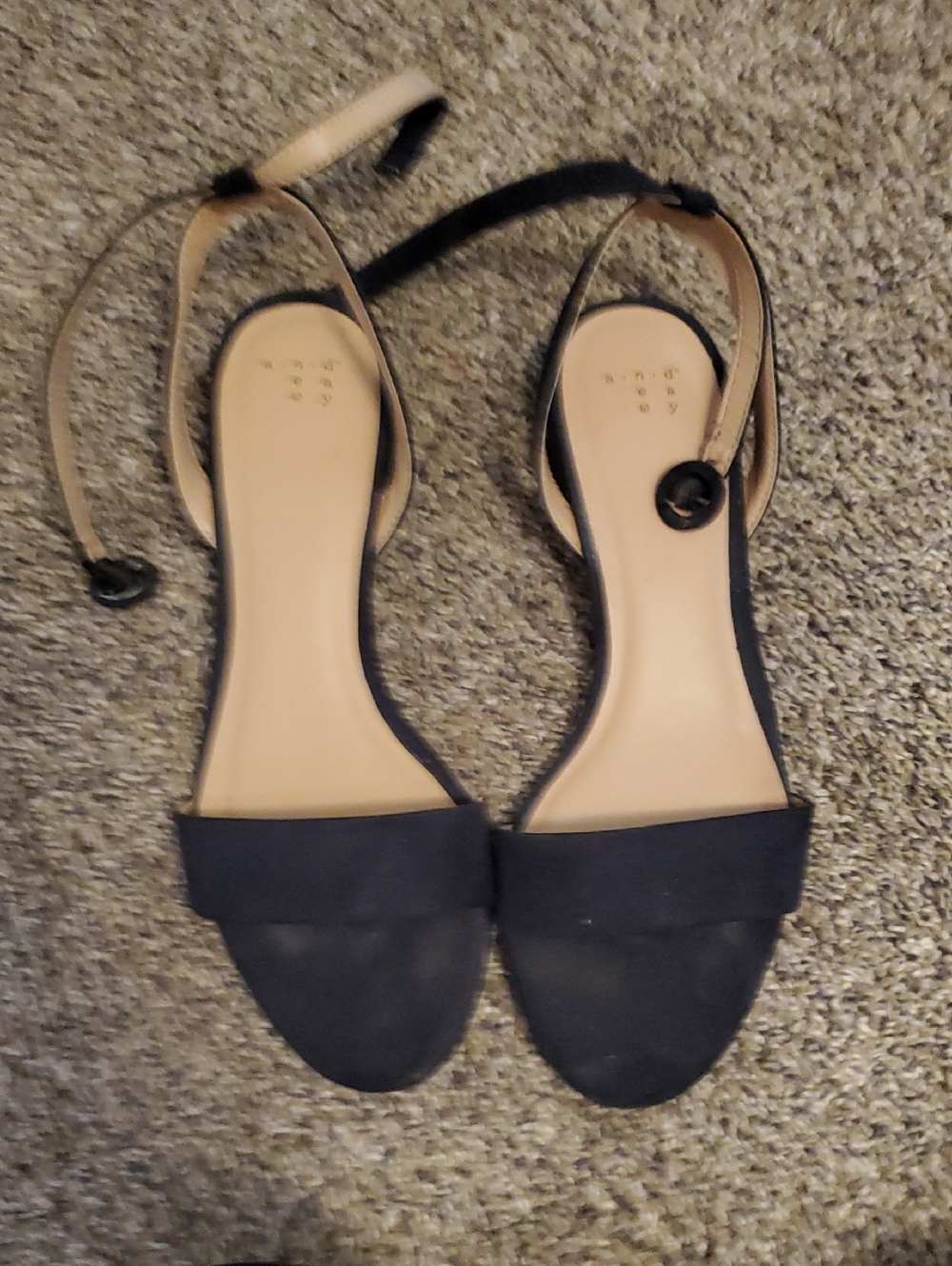 a new day Black Ankle-Tie Open-Toe Sandals
